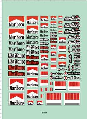 20008-A40626 marlboro万宝路1:10 1:12 遥控车水贴纸不干胶