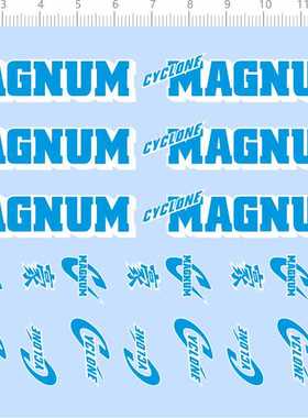 81080整版胶蓝色标旋风冲锋92398 MAGNUM YCLONE四驱车模型水贴A6