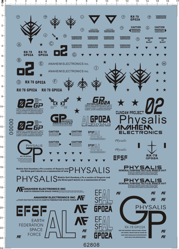 62808-10E21/22 PG RX-78 GP02A gd水贴纸111