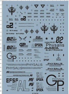 62808-10E21/22 PG RX-78 GP02A gd水贴纸111