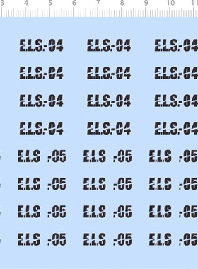75566整版水贴 ELS-04 ELS-05 模型水贴定制打印2310