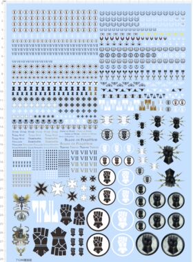 71246整版胶 Imperial Fists Legion Transfers 战棋模型水贴