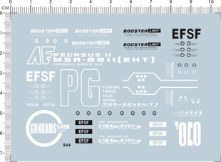 844-408# 整版胶 MG EX-S GUNDAM MSA-001 gd水贴纸现货