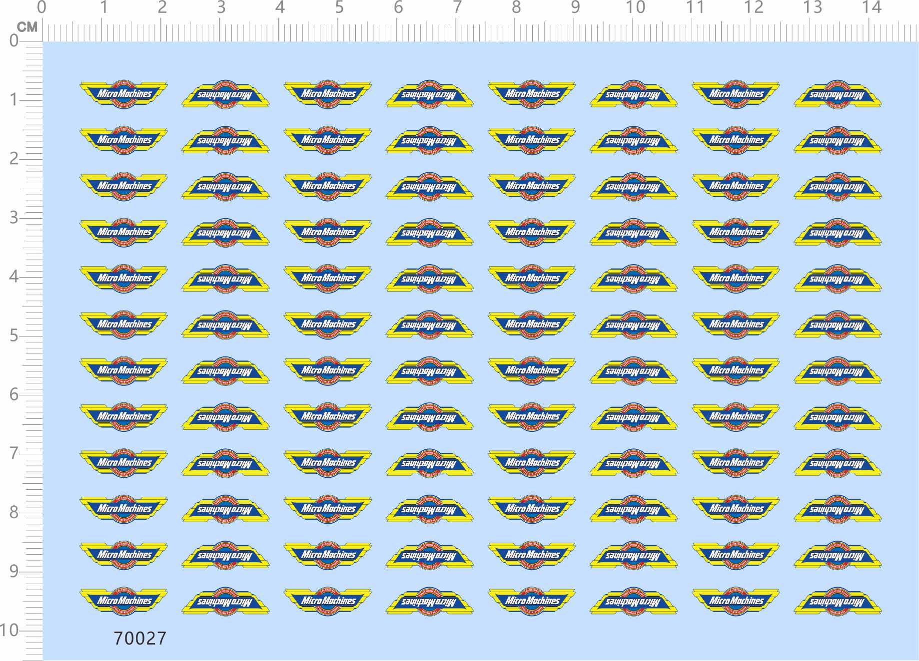70027整版胶HG Micro machines迷你先锋标签个性签名英文名水贴纸
