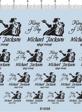 01059-A2107流行天王迈克尔杰克逊Michael Jackson模型车水贴现货