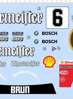 66806整版胶1/10 Jagermeister m3m4shell bilstein福特模水贴纸