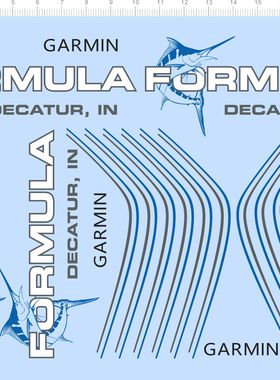 75999 garming decatur 整版水贴 一级方程式赛车拉花模型车2311