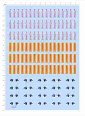70147僵尸子符文sp娃娃眼睛模型盲盒灰黑色水贴可撕膜不干胶2404
