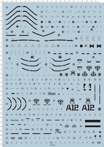 63134-B402 整版胶 PG MS-06S ZAKU II 夏亚红扎古gd水贴纸 现货