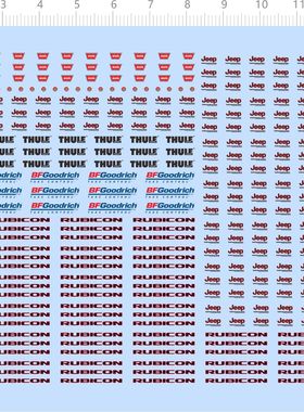 75565适用于 1/43 BFGOODRICH THULE JEEP WARN 模型车水贴现货