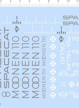 72523整版胶 SPACECAT 水线 轮船模型水贴