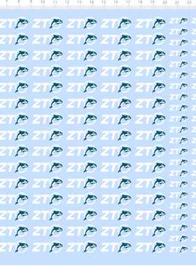 81062整版胶货车卡车货柜车标签无比例申毅申通冷链ZT海豚4水贴纸