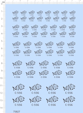 75827整版胶亮雷射方格 NINE C-556 水贴纸 手办娃娃定制打印2310