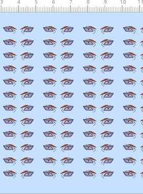 67731整版胶1/6兵人佩恩眼睛比例模型人偶水贴纸娃娃盲盒molly