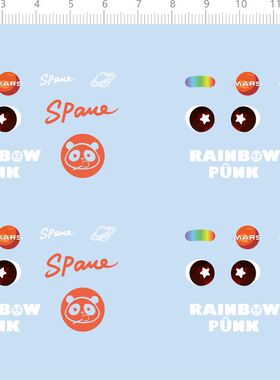 77408整版胶 手办熊猫涂装 水贴纸 手办眼睛定制打印2402