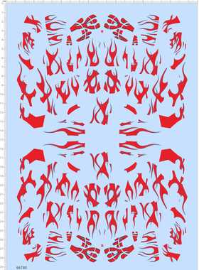 66780整版胶HZ定制变5擎天柱火焰比例模型车剪纸水贴纸定做订做