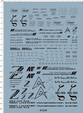 61235 -4E01 PG Z zeta msz-006 sas gd水贴2