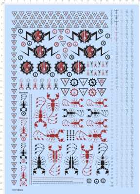 72691整版胶毒蝎子战棋盾牌模型水贴