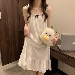 夏季法式吊带睡衣女款甜美公主风睡裙春夏天纯欲少女家居服连衣裙