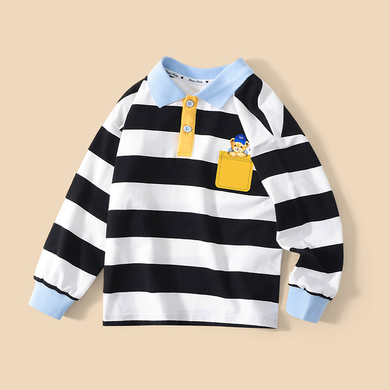 男童长袖POLO衫精典泰迪