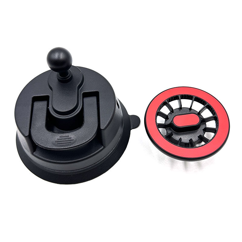 真空吸盘挖机防震手机支架铝合金磁吸头吸玻璃瓷砖通用强磁车载