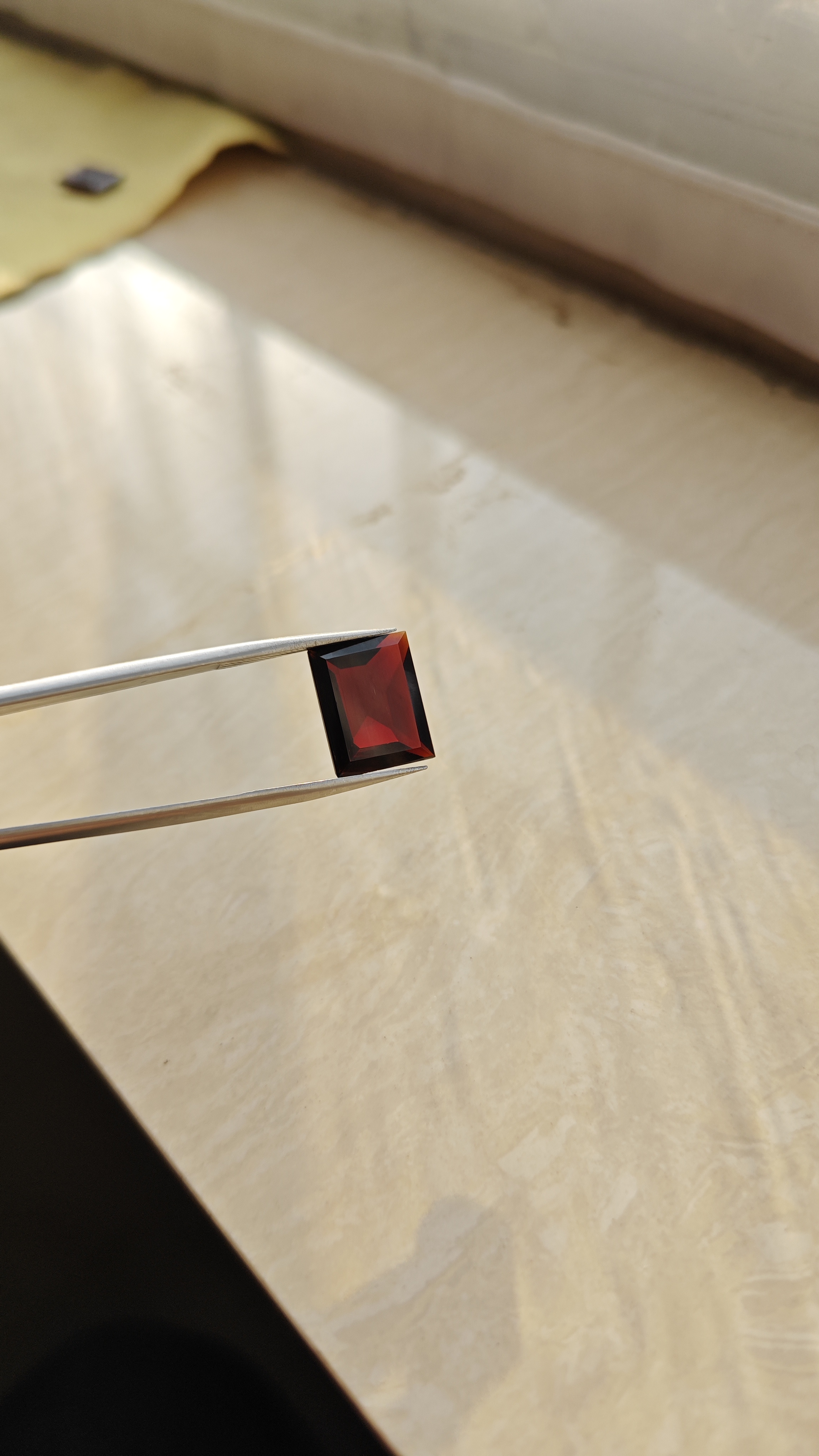 天然石榴石裸石东北石榴石长方形戒面10*13AAA级全净 2511292