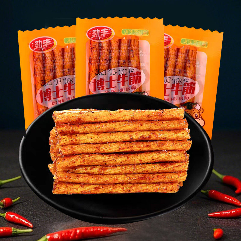 劲丰博士素牛筋辣条8090后怀旧棒豆筋儿时零食小吃童年食品大全