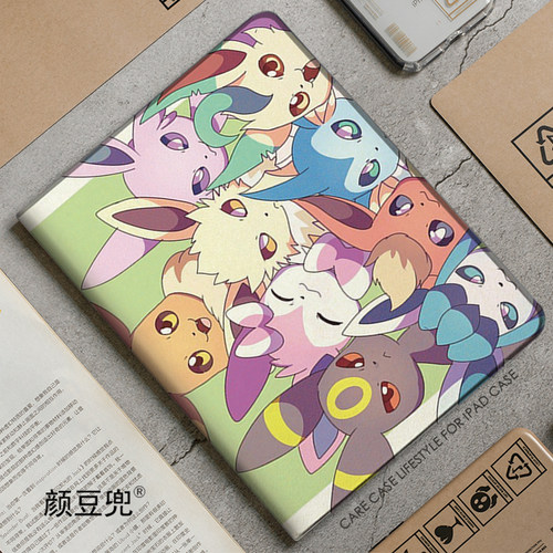 EEVEE伊布ipad10.2适用air4/5保护套pro11笔槽mini5/6小米5pro第十代matepad10.8寸Pro12.9动漫2022款华为M6