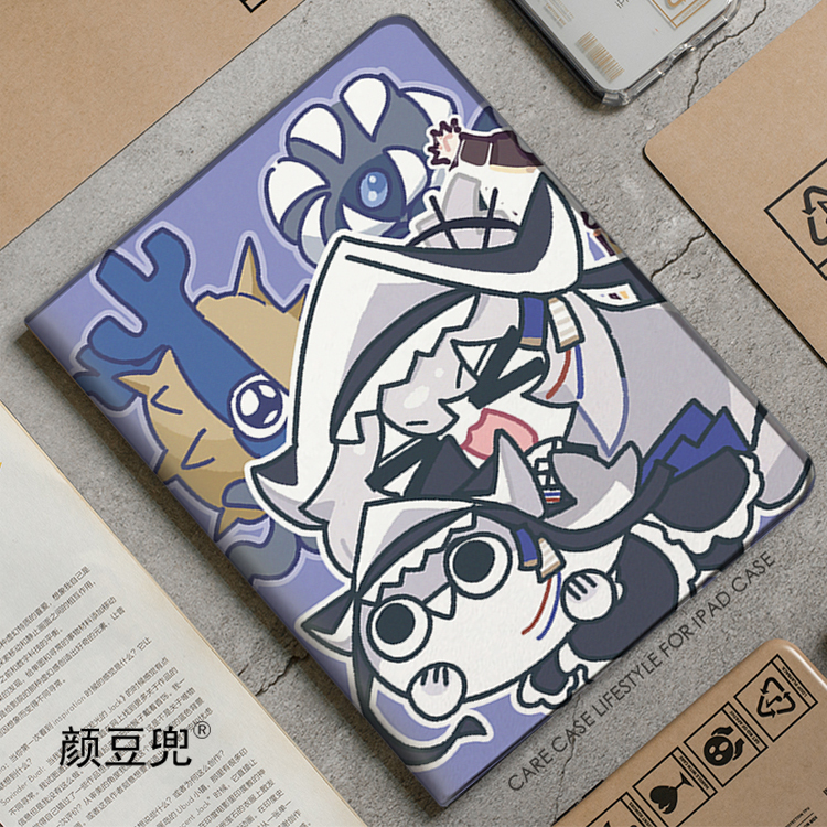 归溟幽灵鲨 明日方舟周边ipad10.2适用air4/5保护套matepad pro12.9笔槽mini56 7小米67Pro旋转Air13华为11.5