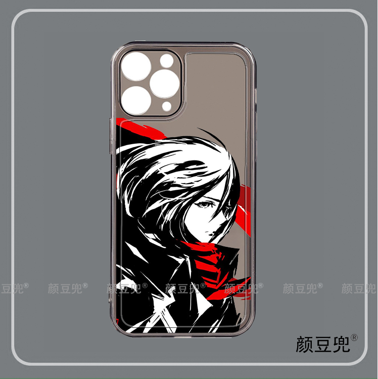 进击的巨人 三笠12Pro手机壳8Plus适用iphone14pro max硅胶iqoo11苹果13Pro动漫红米K50一加9华为P50三星S23u