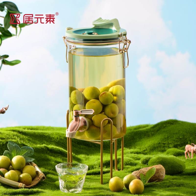 居元素玻璃青梅汁自酿果酒瓶