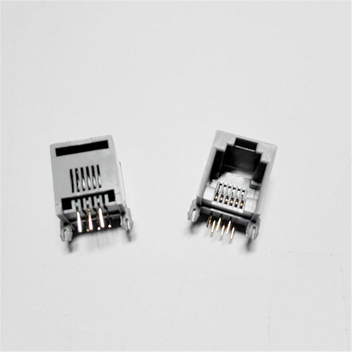 RJ11电话插座6P6C网口水晶头座网线接口全塑优质现货厂家直销