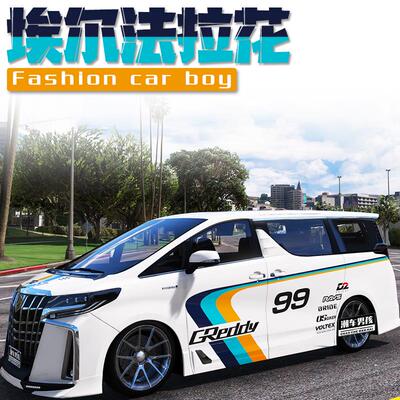 适用于埃尔法全车膜极氪009 Greddy拉花涂装改色膜 个性创意定制