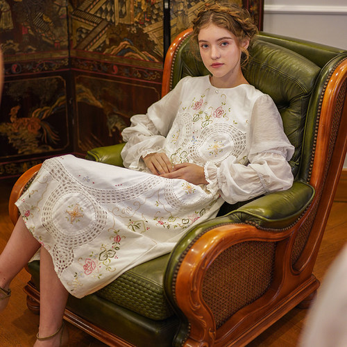 脸儿艺限量款森女棉布婚纱礼服