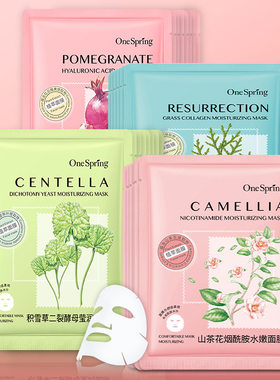 山茶花烟酰胺保湿护肤品面膜贴