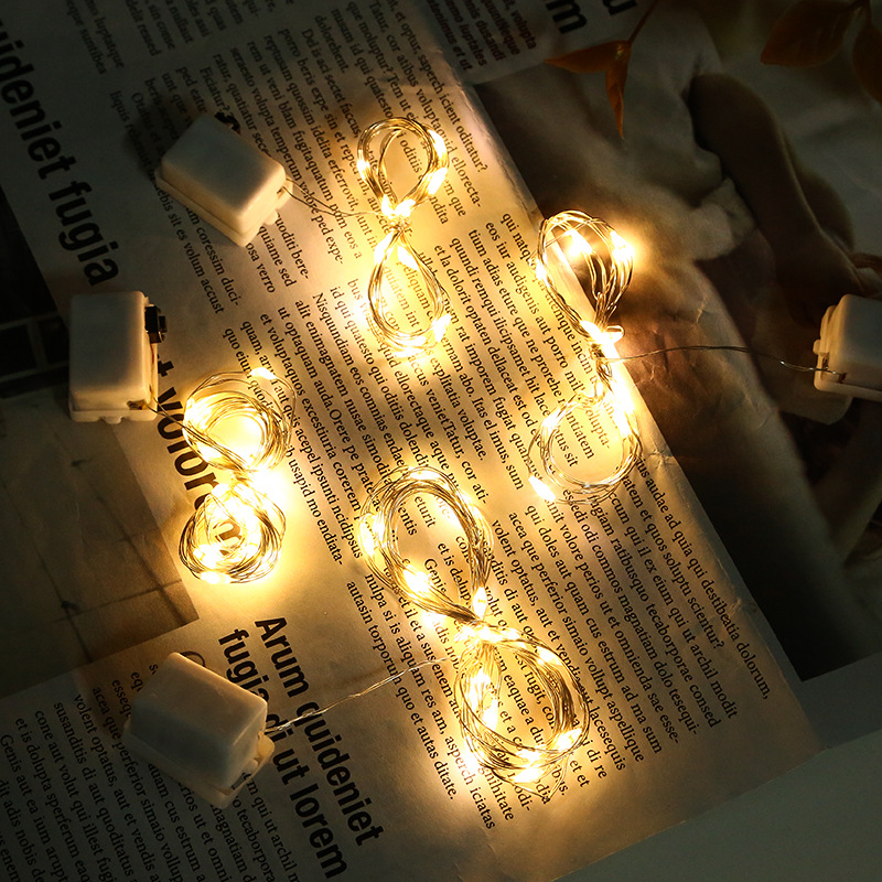 led鲜花束彩灯闪灯带迷你圣诞节小灯串氛围暖灯手工灯笼电子灯芯