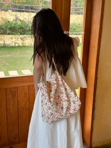 Ретро ремешок для сумки, брендовый шоппер, вместительная и большая сумка на одно плечо, тканевый мешок, цветочный принт