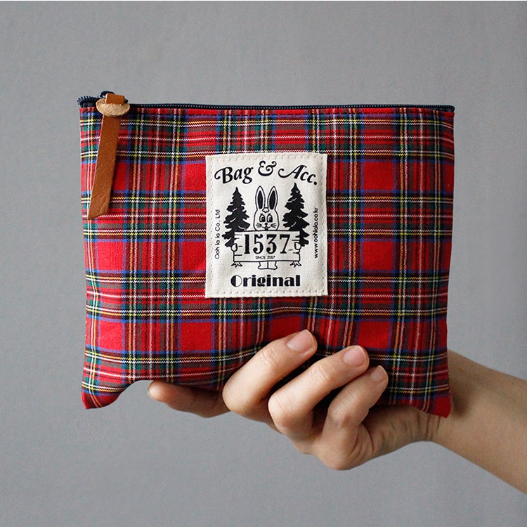 韩国OOHLALA苏格兰格子化妆包多功能日常旅行数码收纳女卫生棉袋|ruв категории получать отделка, семьи, хранения приборов, сумка, косметичку - от Buy2taobao.com для оказания профессиональной услуги покупки агента Taobao