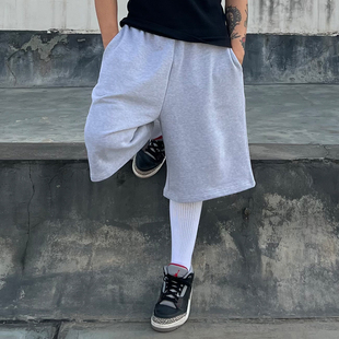 FBS Brand 22SS奇卡诺嘻哈美式篮球休闲宽松过膝毛圈布七分短裤