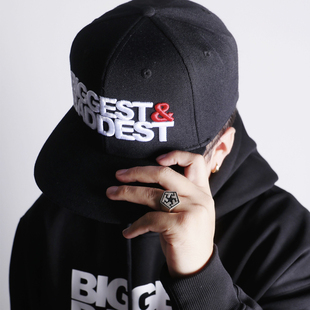 款 FBS BADDEST联名经典 BIGGEST 立体刺绣LOGO嘻哈街舞棒球帽子