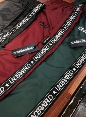正品UNDERWORLD侧边条纹束口运动风裤bboy bgir 练舞长裤小脚裤子