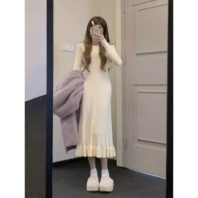 高级感长袖修身针织打底