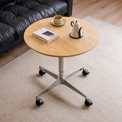 说客北欧实木圆桌升降餐桌