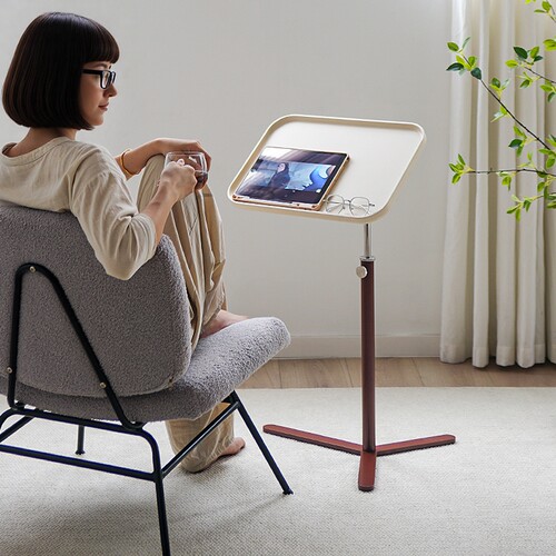 北欧沙发边几茶几床边升降小桌子