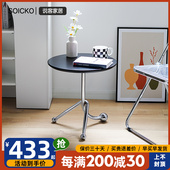 轻奢边几沙发边几桌子小茶几迷你简易家用床头桌阳台水磨石小圆桌