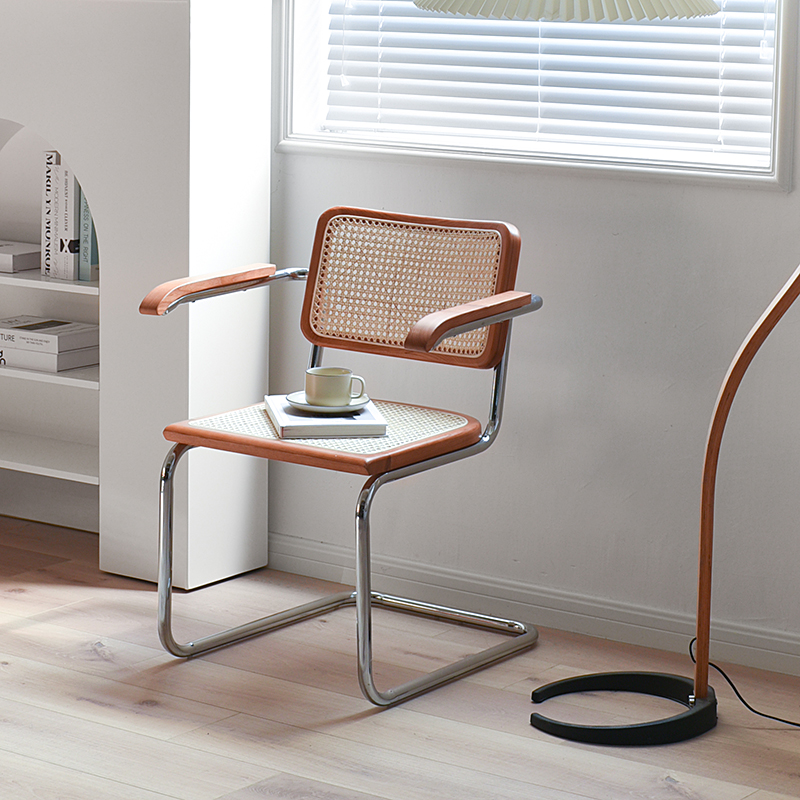 HACOSN汉卡森北欧实木藤编餐椅