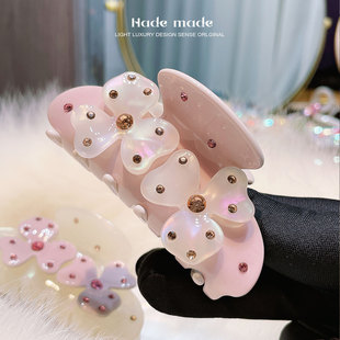 Zami日韩8CM抓夹女高级感醋酸发抓女高级感轻奢风中号鲨鱼夹发夹