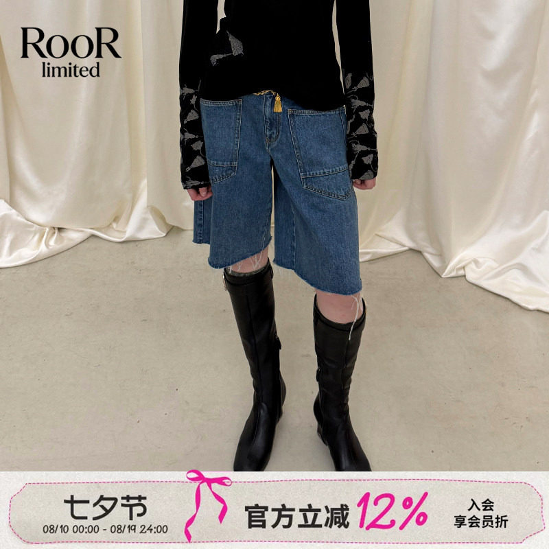 GRAMAGRASS牛仔五分短裤女新款