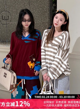 CHEERi UPi假两件拼接茶杯钩针羊毛针织衫女26春夏新款