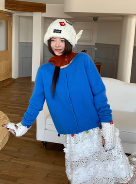 YANAG南瓜派对下摆挂件羊毛针织开衫女26春夏新款